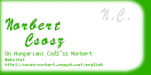 norbert csosz business card